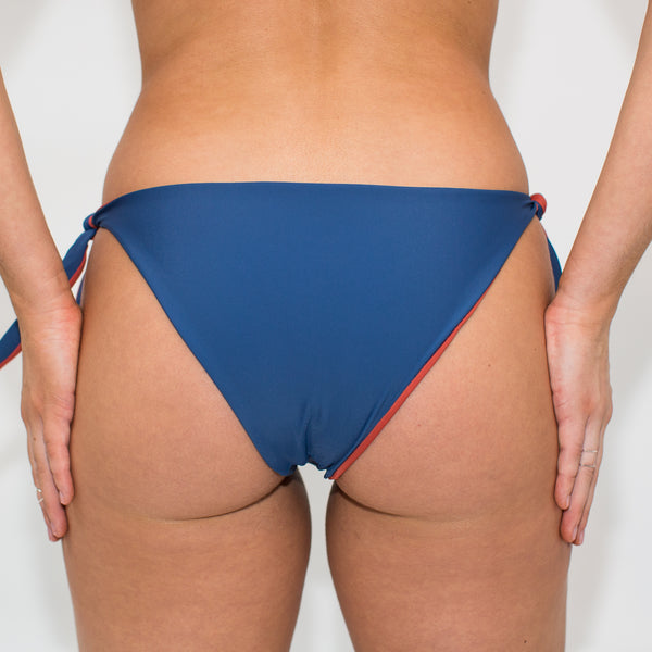 Kailua Bikini Bottom - Reversible Papaya Smash and Pacific Blue