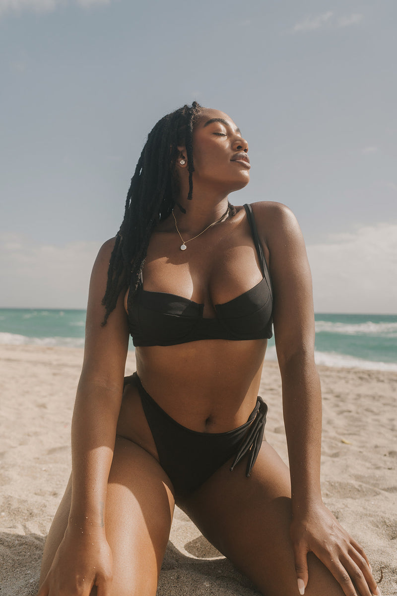 Black Rib Underwire Bikini Top – Pure Bliss Bikinis